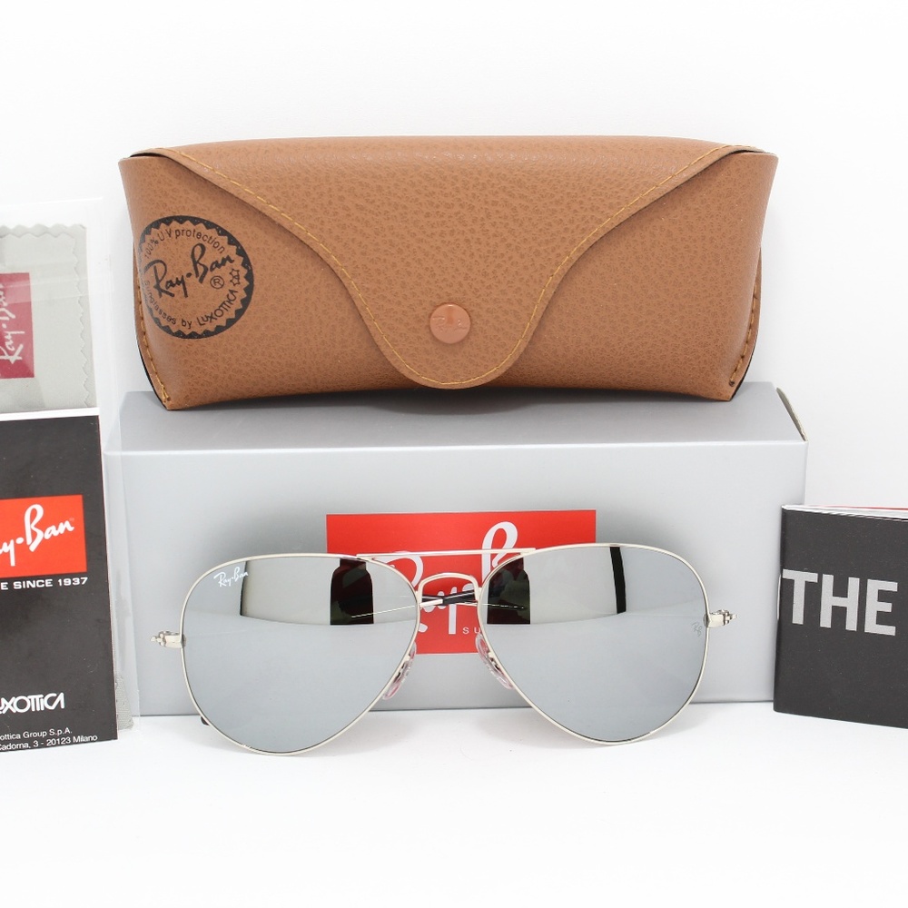 RAY-BAN RB 3025 W3277 SILVER FLASH AVIATORS
